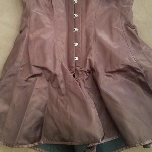 Satin Corset with a Skirted Bottom